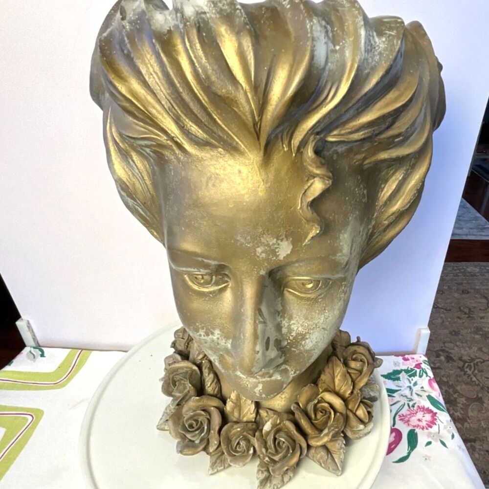 Greek Goddess resin planter woman's head planter stunning must see - Picture 4 of 9